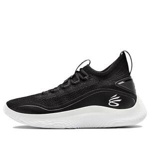 Under Armour Curry 8 Basketball Shoes Mens 7.5 Womens 9 Black White New